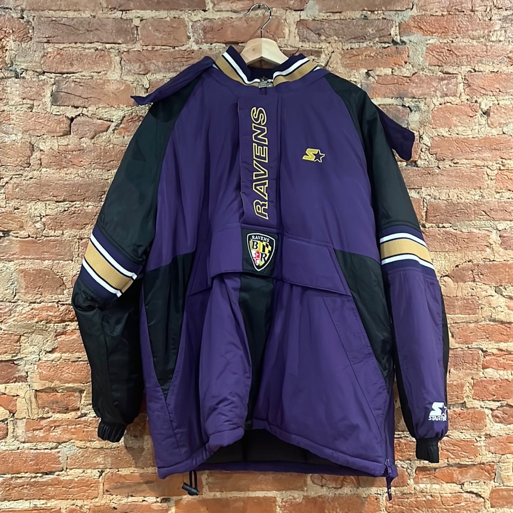 STARTER | Mens Ravens Vintage Starter Jacket SIZE: M